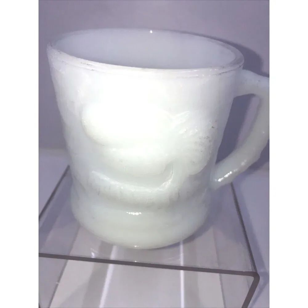 Vintage B.C. Comics GROG Caveman Milk Glass Coffee Tea Cup Mug